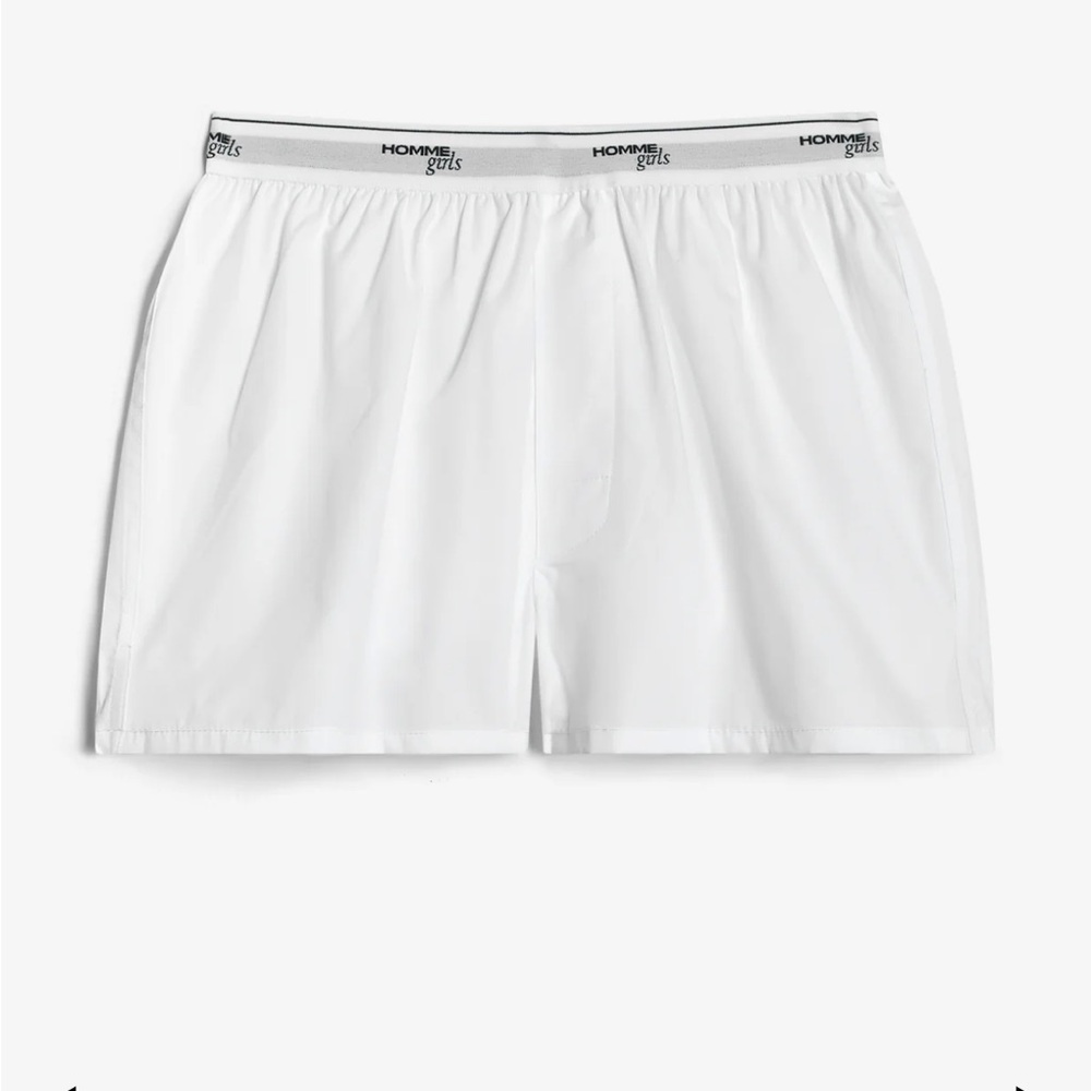 Homme girls white boxer shorts size S